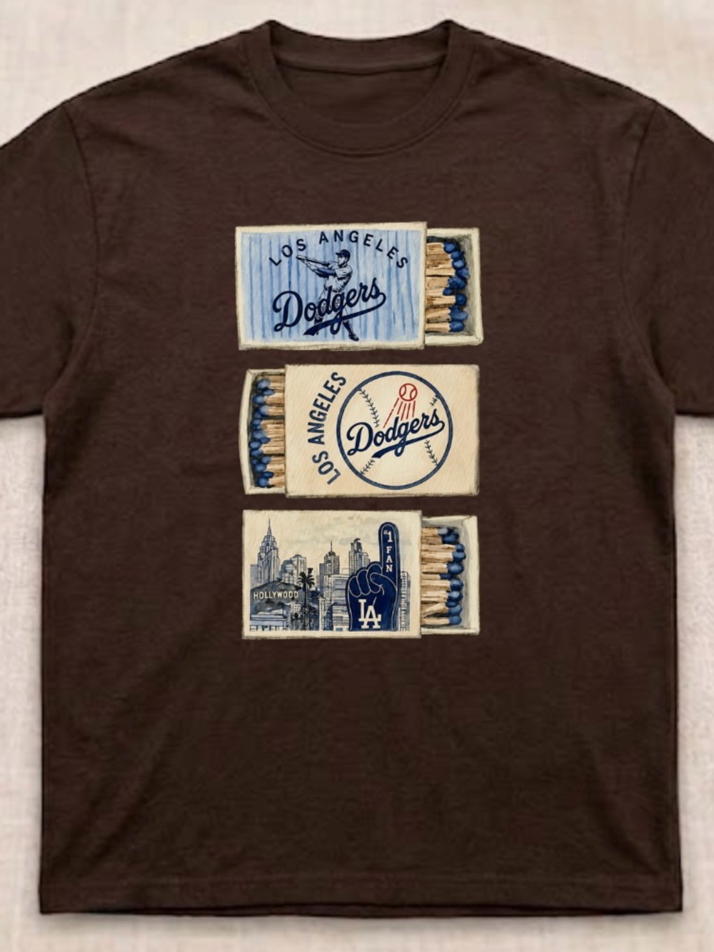 Los Angeles Dodgers Matchbox - Brown